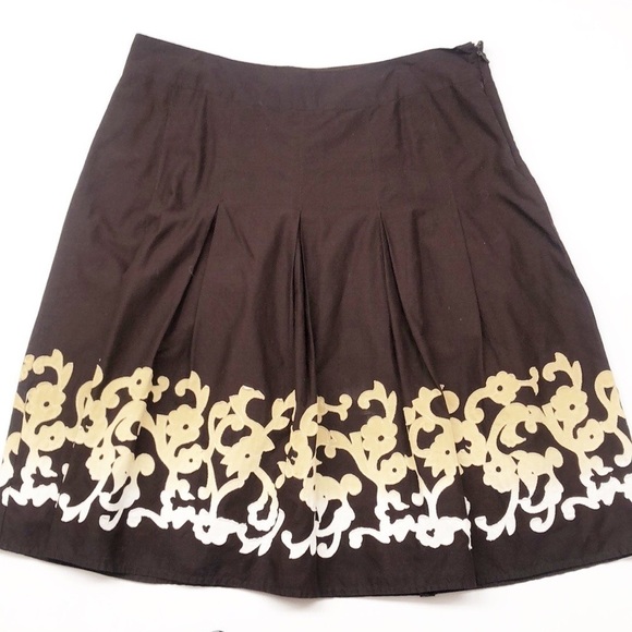 Style & Co. brown floral embroidered skirt - Picture 2 of 4